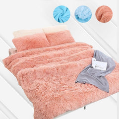 Qfdian Cozy apartment aesthetic Super Soft Fuzzy Fur Faux Elegant Cozy With Fluffy Throw Blanket Bed Sofa Bedspread Long Shaggy Soft Warm Bedding Sheet Large