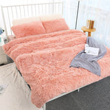 Qfdian Cozy apartment aesthetic Super Soft Fuzzy Fur Faux Elegant Cozy With Fluffy Throw Blanket Bed Sofa Bedspread Long Shaggy Soft Warm Bedding Sheet Large