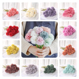 Qfdian valentines day gifts 1/3/5PcsBunch Artificial Flower Bouquet Silk Dandelion Flower Ball Fake Flowers DIY Home Widding Decoration Valentines Day Gifts