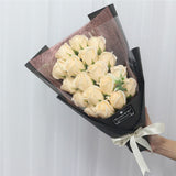 Qfdian Party gifts Party decoration hot sale new  Soap Roses Bouquet Artificial Flower Flores Plant Marriage Birthday Christmas Wedding Valentines Day Gift Home Decor