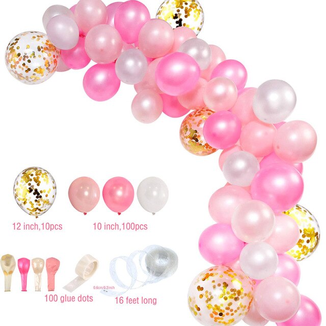 Qfdian Party decoration valentines day   Large Balloon Arch kit with Base for Birthday Christmas New Years Eve Party Decorations Supplies Adjustable Balloon Garland