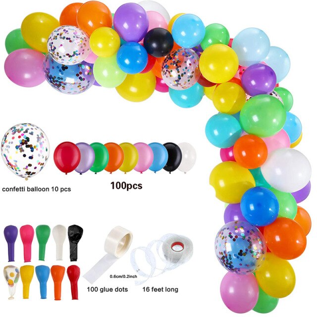 Qfdian Party decoration valentines day   Large Balloon Arch kit with Base for Birthday Christmas New Years Eve Party Decorations Supplies Adjustable Balloon Garland