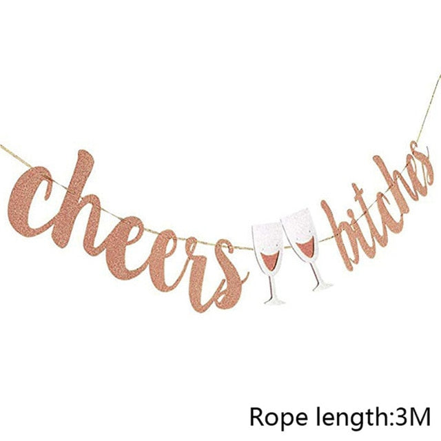 Qfdian wedding decorations hot sale new Wedding Decorations Rose Gold Bride To Be Letter Foil Ballon Bride Veil Sash Headband Bridal Shower Bachelorette Party Supplies