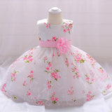 Qfdian Party gifts hot sale new Baby Girl Christmas Dress Kids Girl Lace Sequins Big Bow Wedding Dress For Girls Birthday Party Dresses Children Evening Clothes