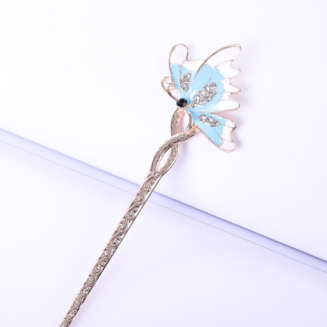 Qfdian Vintage Chinese Traditional Flower Hairpin Classic Hair Stick Elegant Women Elegant Hanfu Hair Accessories заколка для волос