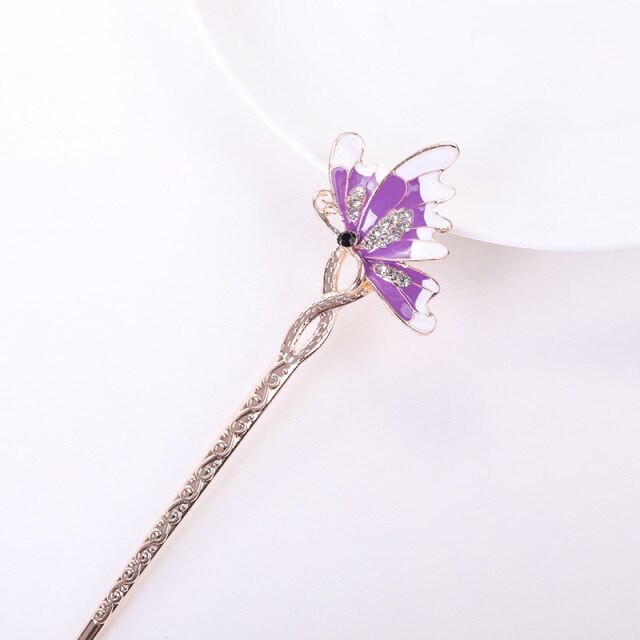 Qfdian Vintage Chinese Traditional Flower Hairpin Classic Hair Stick Elegant Women Elegant Hanfu Hair Accessories заколка для волос