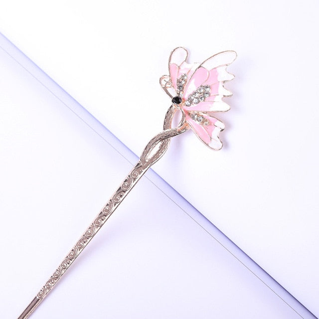 Qfdian Vintage Chinese Traditional Flower Hairpin Classic Hair Stick Elegant Women Elegant Hanfu Hair Accessories заколка для волос