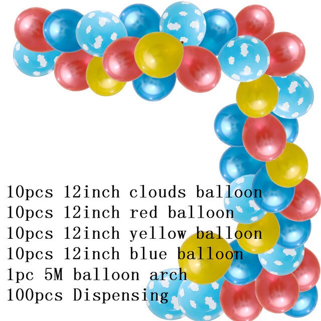 Qfdian Party decoration 79pcs/set Farm Party Decoration Balloon Garland Arch Kit Cow Animal Birthday Backdrop Latex Air Globos Baby Shower Kids Supplies