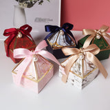 Qfdian New Gem Tower Bronzing Candy Box Small Cardboard Box Wedding Card Box DecorationPaper Gift Box Packaging Event & Party Supplies