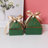 Qfdian New Gem Tower Bronzing Candy Box Small Cardboard Box Wedding Card Box DecorationPaper Gift Box Packaging Event & Party Supplies