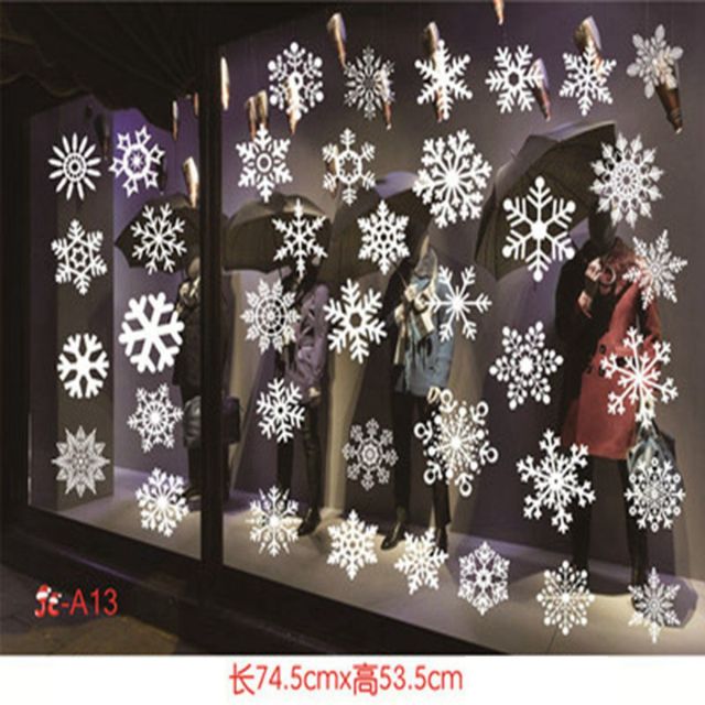 Qfdian Christmas Window Stickers Santa Claus Snowman Elk Stickers Mreey  Christmas Decoration For Home Xmas Wall Stickers Noel New