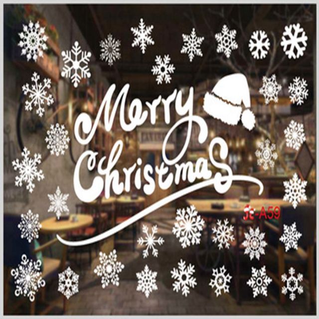 Qfdian Christmas Window Stickers Santa Claus Snowman Elk Stickers Mreey  Christmas Decoration For Home Xmas Wall Stickers Noel New