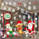 Qfdian Christmas Window Stickers Santa Claus Snowman Elk Stickers Mreey  Christmas Decoration For Home Xmas Wall Stickers Noel New