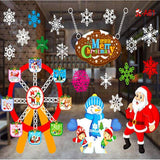 Qfdian Christmas Window Stickers Santa Claus Snowman Elk Stickers Mreey  Christmas Decoration For Home Xmas Wall Stickers Noel New