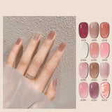 7.3ml Summer Pudding Gel Nail Polish Transparent Jelly Polish Top Coat Soak Off UV Gel Art Nail Varnish Semi Permanent