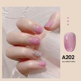 7.3ml Summer Pudding Gel Nail Polish Transparent Jelly Polish Top Coat Soak Off UV Gel Art Nail Varnish Semi Permanent