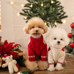 Qfdian Winter Pet Dog Sweater Christmas Cute Dogs Clothes For Puppy Small Medium Dogs Sweatshir Coats Warm Boss Chihuahua Outfit Perro