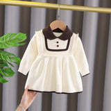 QFDIAN Spring girls baby clothes kids Christmas birthday gift dresses for toddler girls baby clothing knitted sweater pullover dress