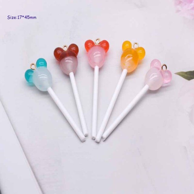 QFDIAN Variety Of Kind Cute Candies Resin Pendants Crafts DIY Making Findings Handmade Jewelry for Children DIY Earring Necklace