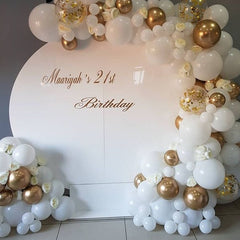 Qfdian Christmas decor ideas 98 pcs White Balloons Garland Arch Kit Confetti Metallic Gold Pastel Latex Balloon Baby Shower Birthday Graduation Party Decor