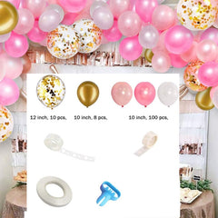 Qfdian 12ft Table Balloon Arch Kit For Birthday Party Wedding Graduation Christmas Decorations Baby Shower Bachelor Party Supplies