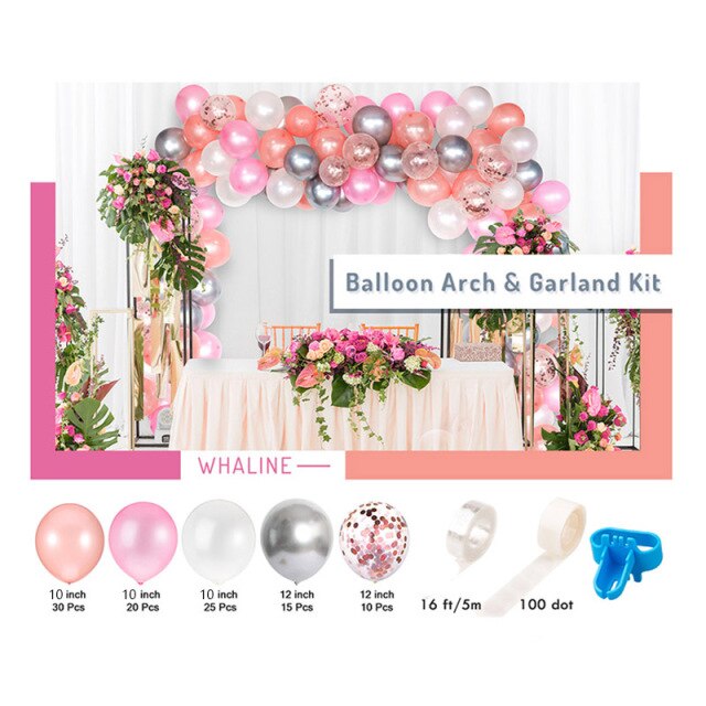 Qfdian 12ft Table Balloon Arch Kit For Birthday Party Wedding Graduation Christmas Decorations Baby Shower Bachelor Party Supplies