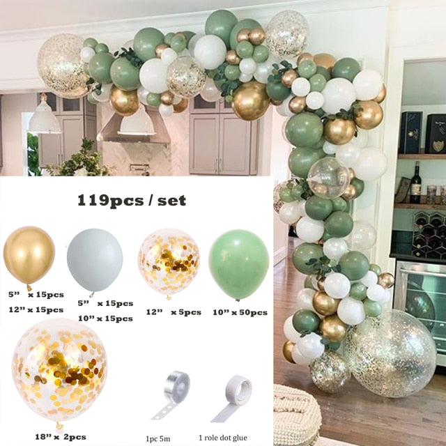 Qfdian Party decoration hot sale new 87/169Pcs Macaron Balloon Garland Arch Kit Christmas Wedding Birthday Balloon Party Decoration Baby Shower Balloon Arch Kit