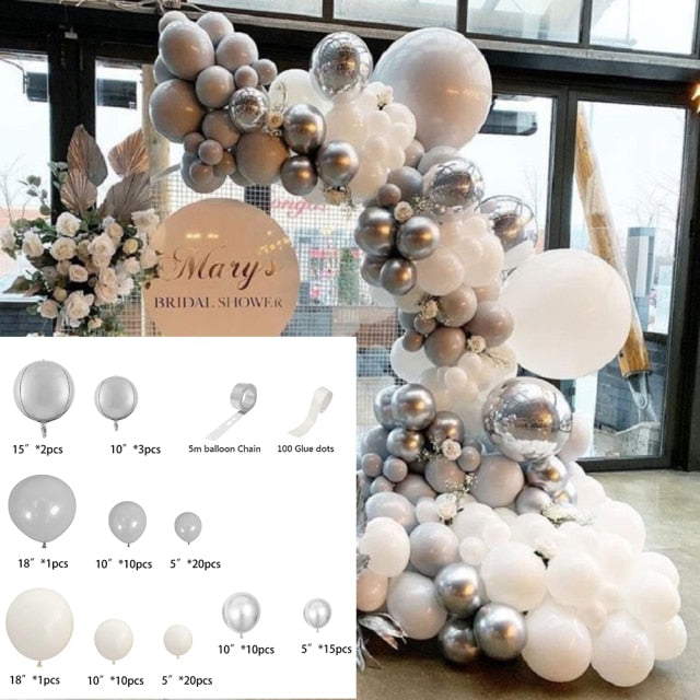 Qfdian Party decoration hot sale new 87/169Pcs Macaron Balloon Garland Arch Kit Christmas Wedding Birthday Balloon Party Decoration Baby Shower Balloon Arch Kit