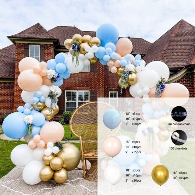 Qfdian Party decoration hot sale new 87/169Pcs Macaron Balloon Garland Arch Kit Christmas Wedding Birthday Balloon Party Decoration Baby Shower Balloon Arch Kit