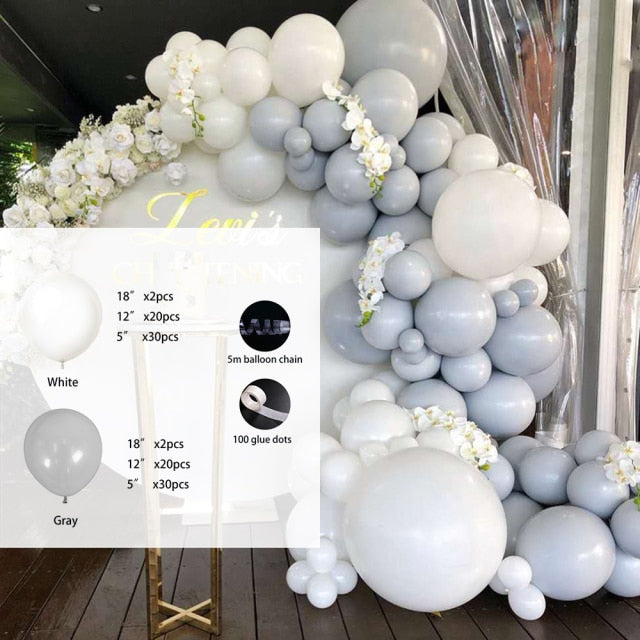 Qfdian Party decoration hot sale new 87/169Pcs Macaron Balloon Garland Arch Kit Christmas Wedding Birthday Balloon Party Decoration Baby Shower Balloon Arch Kit