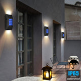 Qfdian Party decoration 2/6 LED Solar Lamp Outdoor Waterproof Street Lighting Wall Lamps Powerful Solar Powered Light for Garden Home Country Decoration