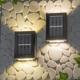 Qfdian Party decoration 2/6 LED Solar Lamp Outdoor Waterproof Street Lighting Wall Lamps Powerful Solar Powered Light for Garden Home Country Decoration