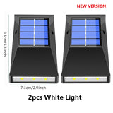 Qfdian Party decoration 2/6 LED Solar Lamp Outdoor Waterproof Street Lighting Wall Lamps Powerful Solar Powered Light for Garden Home Country Decoration