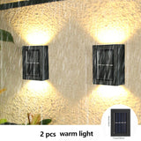 Qfdian Party decoration 2/6 LED Solar Lamp Outdoor Waterproof Street Lighting Wall Lamps Powerful Solar Powered Light for Garden Home Country Decoration