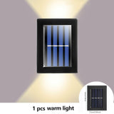 Qfdian Party decoration 2/6 LED Solar Lamp Outdoor Waterproof Street Lighting Wall Lamps Powerful Solar Powered Light for Garden Home Country Decoration