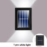 Qfdian Party decoration 2/6 LED Solar Lamp Outdoor Waterproof Street Lighting Wall Lamps Powerful Solar Powered Light for Garden Home Country Decoration