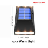Qfdian Party decoration 2/6 LED Solar Lamp Outdoor Waterproof Street Lighting Wall Lamps Powerful Solar Powered Light for Garden Home Country Decoration