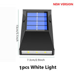 Qfdian Party decoration 2/6 LED Solar Lamp Outdoor Waterproof Street Lighting Wall Lamps Powerful Solar Powered Light for Garden Home Country Decoration