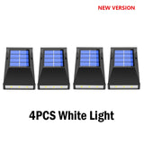 Qfdian Party decoration 2/6 LED Solar Lamp Outdoor Waterproof Street Lighting Wall Lamps Powerful Solar Powered Light for Garden Home Country Decoration
