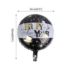 Qfdian New Years Eve Party Supplies Foil Balloon Black Gold Bottle Helium Globos Digit Air Balloon Christmas Happy New Year Decorations