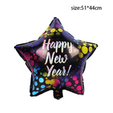 Qfdian New Years Eve Party Supplies Foil Balloon Black Gold Bottle Helium Globos Digit Air Balloon Christmas Happy New Year Decorations