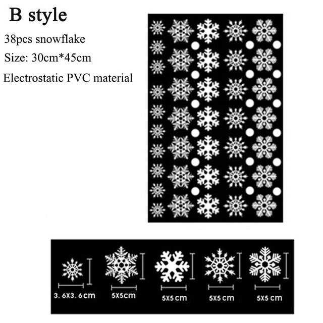 Qfdian Party decoration valentines day hot sale new Snowflake Window Stickers Merry Christmas Eve Winter Snow Decorations For Home 2022 New Year Party Wall Supplies