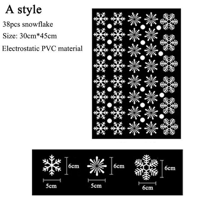 Qfdian Party decoration valentines day hot sale new Snowflake Window Stickers Merry Christmas Eve Winter Snow Decorations For Home 2022 New Year Party Wall Supplies