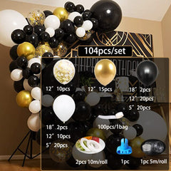 Qfdian New Year Eve 2022 Decor Balloons Arch Kit Party Decorations Balloons Gold Silver Backdrop Decoration Supplies Latex Globos