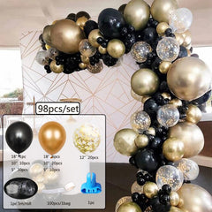 Qfdian New Year Eve 2022 Decor Balloons Arch Kit Party Decorations Balloons Gold Silver Backdrop Decoration Supplies Latex Globos