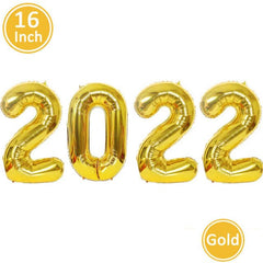 Qfdian Holiday gift Black Gold Happy New Year Foil Balloons Christmas Decorations for Home Ornaments Xmas Eve Party Supplies