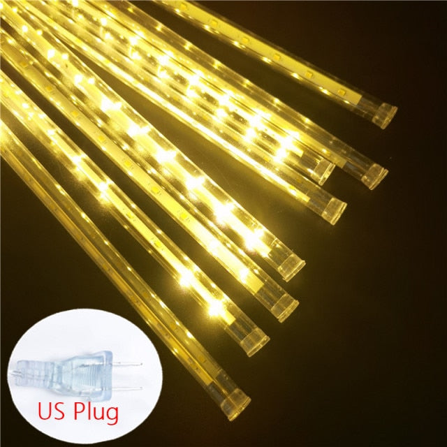 Solar LED Meteor Shower Light Holiday String Light Waterproof Fairy Garden Decor Outdoor Led Street Garland Christmas Decoration