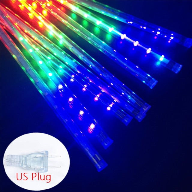 Solar LED Meteor Shower Light Holiday String Light Waterproof Fairy Garden Decor Outdoor Led Street Garland Christmas Decoration