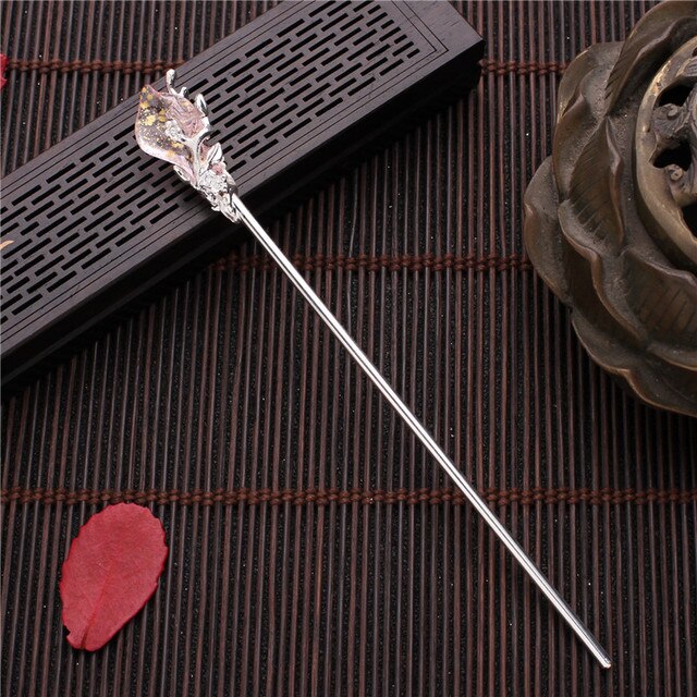 Qfdian  valentines day gifts for her  Vintage Chinese Style Hanfu Hair Stick Women Metal Flower Hair Fork Hair Chopsticks Hairpin Woman Jewelry Hair Clip Accessories