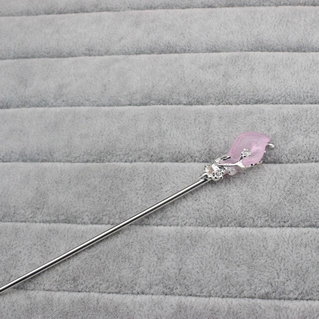 Qfdian  valentines day gifts for her  Vintage Chinese Style Hanfu Hair Stick Women Metal Flower Hair Fork Hair Chopsticks Hairpin Woman Jewelry Hair Clip Accessories